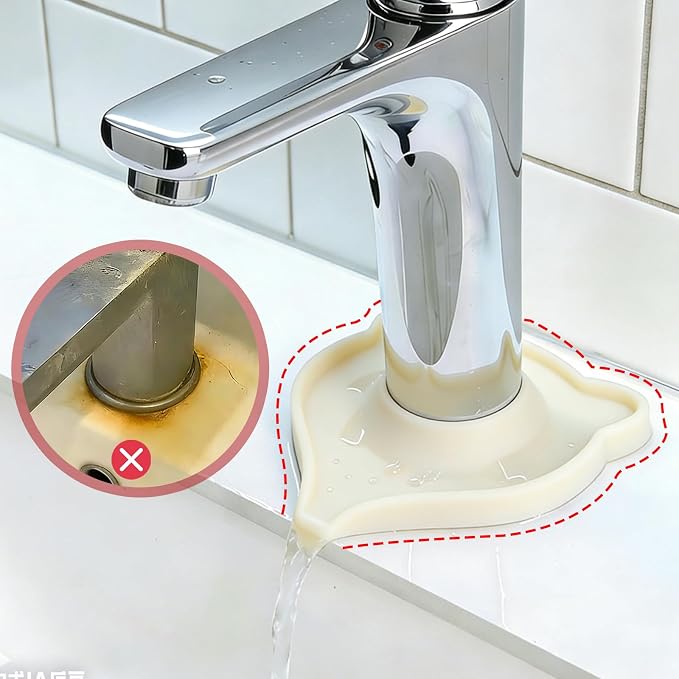 Compact Silicone Kitchen Sink Faucet Splash Proof Mat, Tap Water Diversion - Image 7