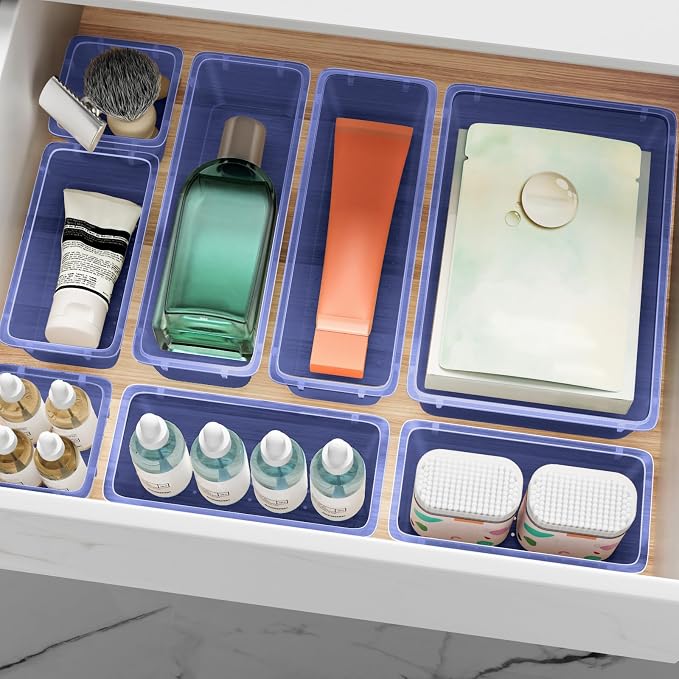 12 PCS Drawer Organizer Set, Makeup Organizer, Tool Storage Tray, Desk Drawer - Image 8
