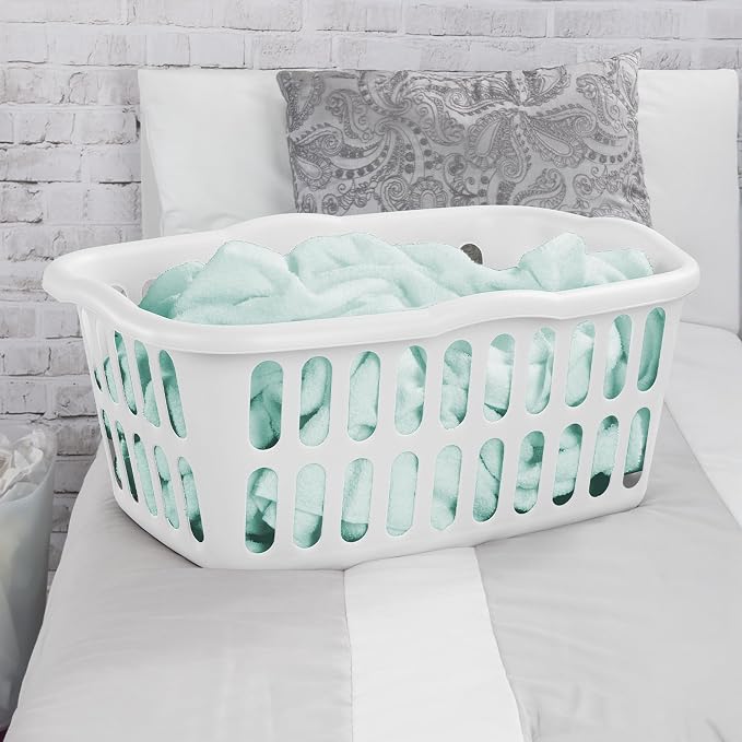 Sterilite Rectangular Laundry Basket, Plastic Clothes Hamper - Image 6