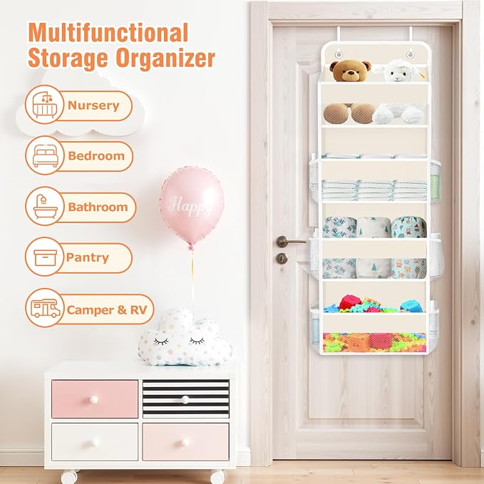 Over The Door Organizer Storage Large Capacity Hanging Bedroom Storage | 4 - Image 7