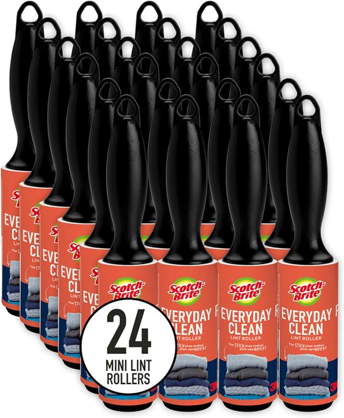 Scotch-Brite Mini Lint Roller, 24 Rollers, 720 Sheets Total | Lint Remover by Unknown