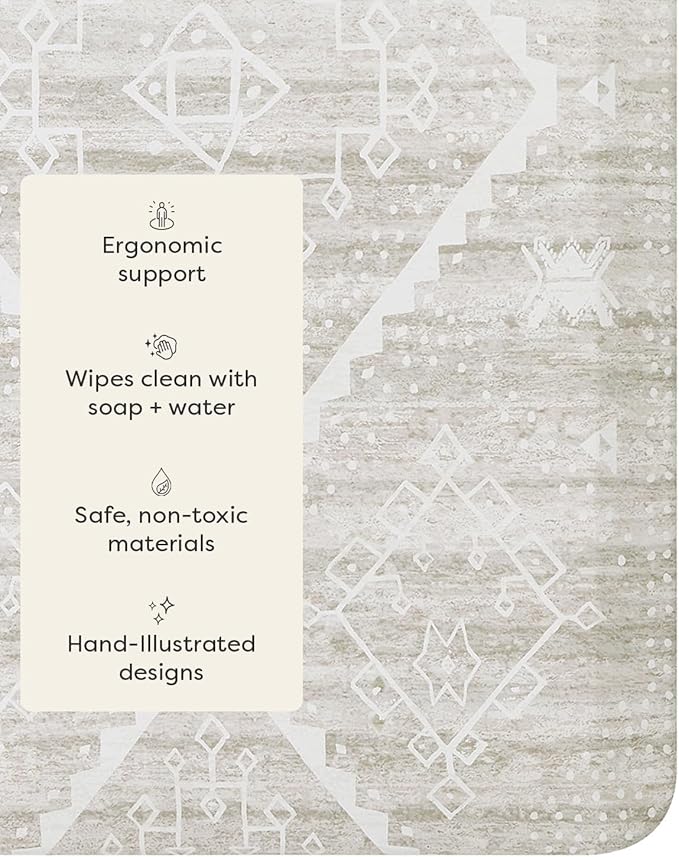 House of Noa Nama Standing Mat – Anti-Fatigue Cushioned Kitchen Mats for Floor | Ergonomic Bounce-Back Foam Kitchen Mats | Anti-Fatigue Mats for Kitchen & Standing | Ula Driftwood | 30"x72"