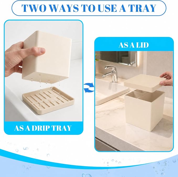Silicone Toothbrush Holders for Bathrooms Beige, 3-Slot Electric Toothbrush - Image 5