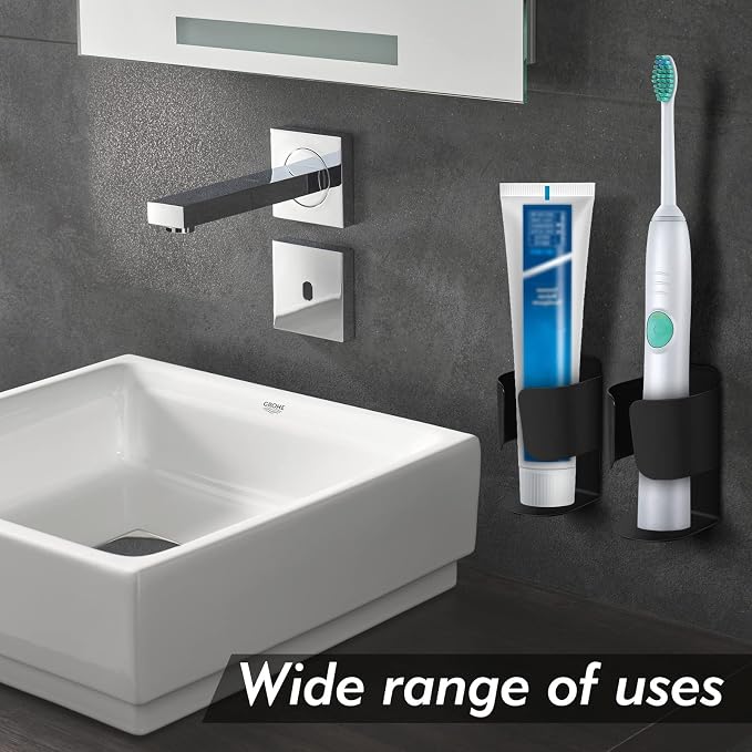 Electric Toothbrush Holder, 304 Stainless Steel Wall Mounted Self Adhesive - Image 3