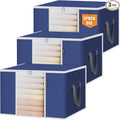 BALEINE 3 Pack Clothes Storage Bags, 24 Gallon Storage Containers by BALEINE