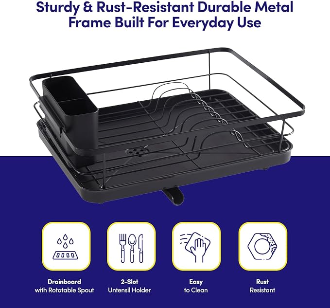 Dish Drying Rack 3 Piece Dish Drainer - Image 3