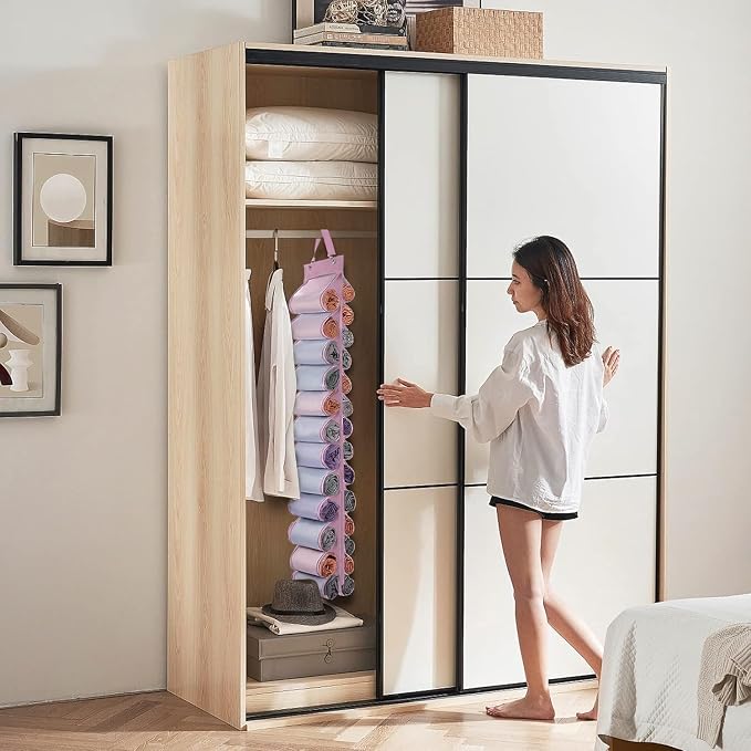 DHSFKBE Legging Organizer Storage, Foldable Hanging Closet Organizer Storage - Image 2