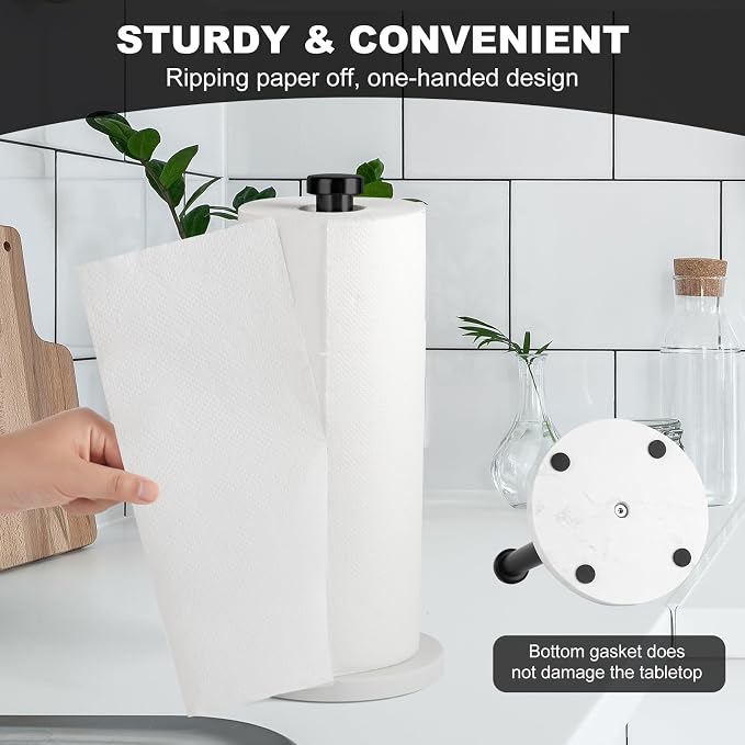 Standing Paper Towel Holder, Kitchen Paper Towel Roll Holder- - Image 6