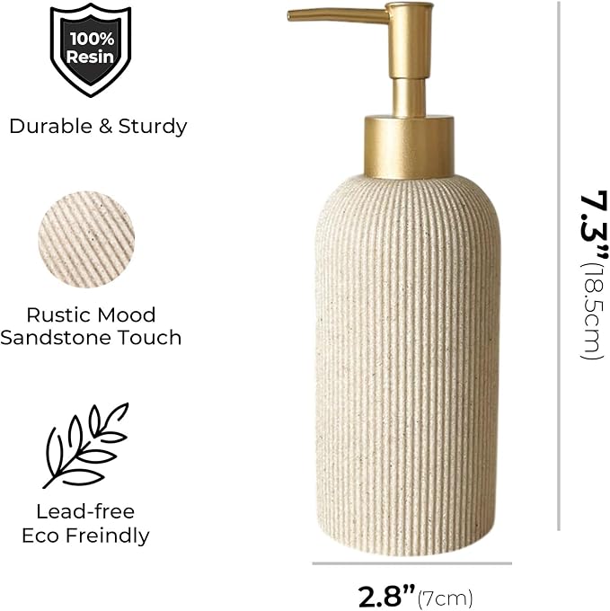 Sand Beige Hand Soap Dispenser - Image 2