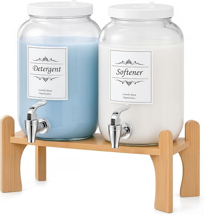 1 Gallon Glass Liquid Laundry Detergent Dispensers by YoenKtss