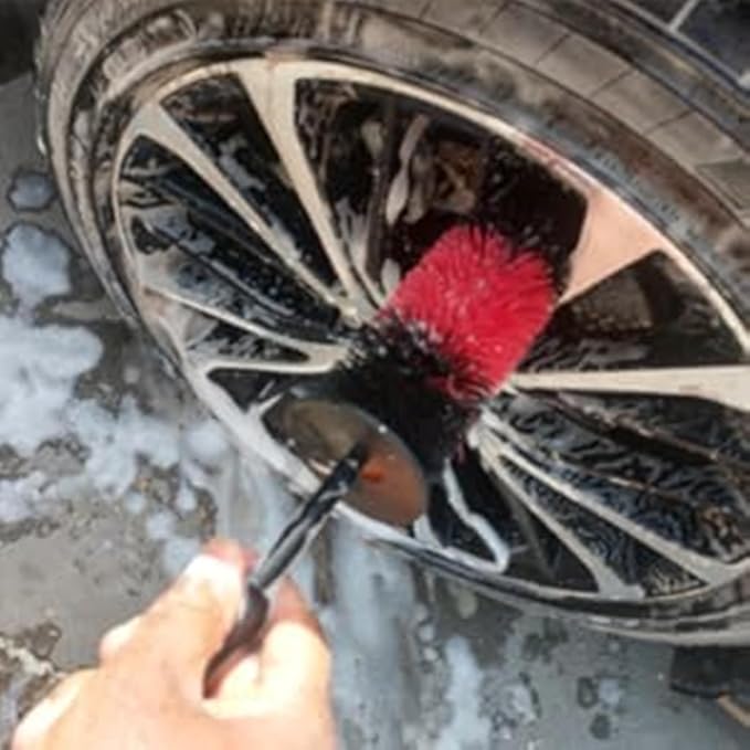 Fitosy Wheel Rim Brush, Soft Bristle Long Car Tire Washing Tool - Image 7