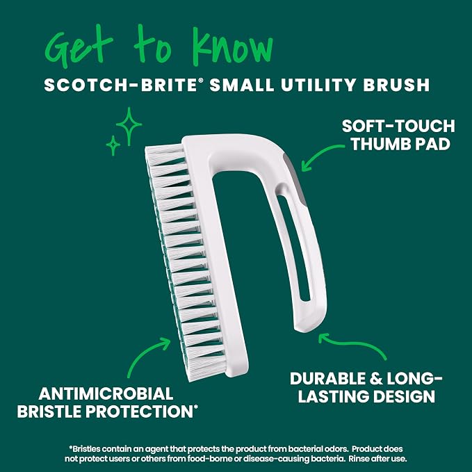 Scotch-Brite Small Utility Brush, 1 Pack | Long Lasting Dish Brush - Image 4