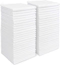 AIDEA White Microfiber Cleaning Cloth 50PK, Absorbent Cleaning Rags 12"x12" | by AIDEAHOME