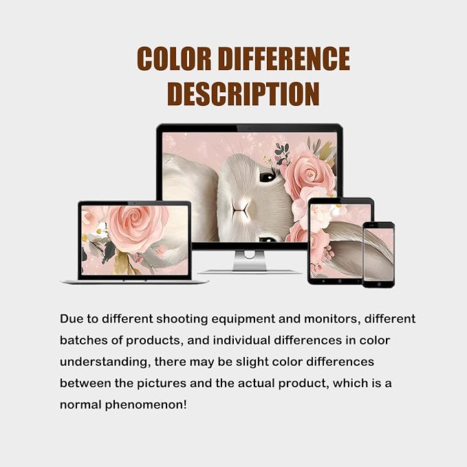 Nuxovilar Floral Bunny Cotton Ironing Board Cover 15x54 Fabric - Image 8