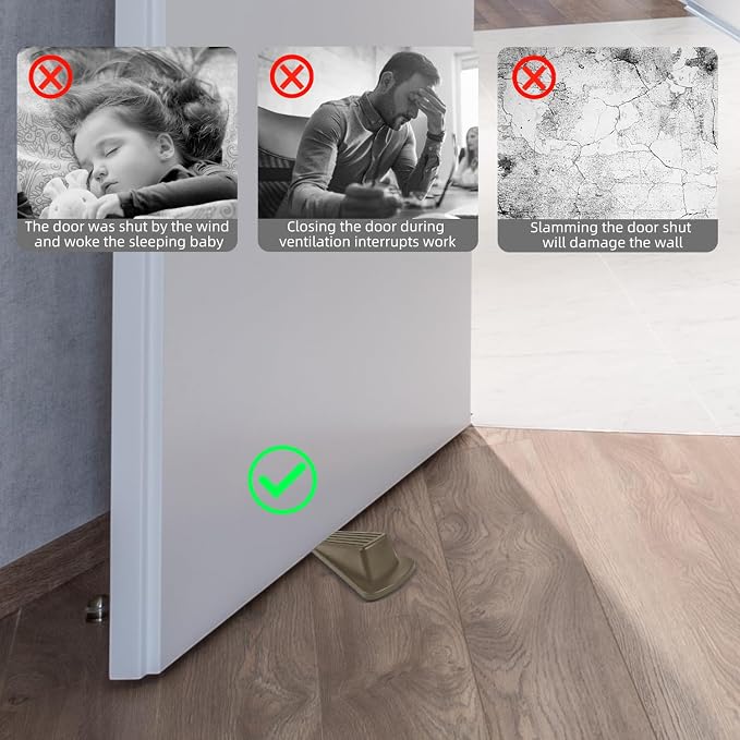 JZWBLILY Door Stoppers for Bottom of Door on Floor, Premium Rubber Door Stopper - Image 6