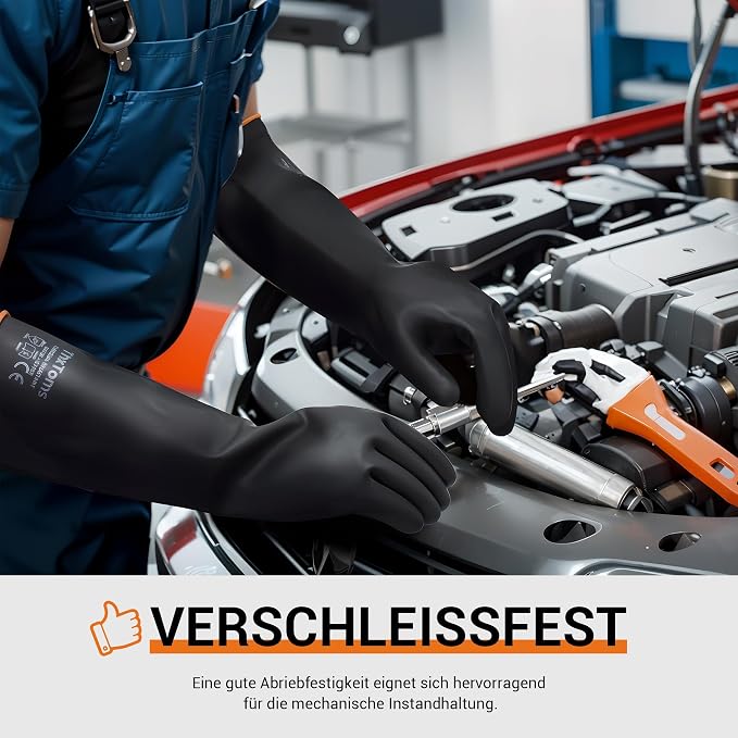 ThxToms Chemical Resistant Gloves, Long Rubber Gloves, Puncture Resistant | - Image 4