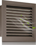 22"x22" Gable Vent Aluminum Alloy – High-Airflow Vent for Sheds & Houses, Mesh Blocks Small Animals, Opening 20"x20" Brown