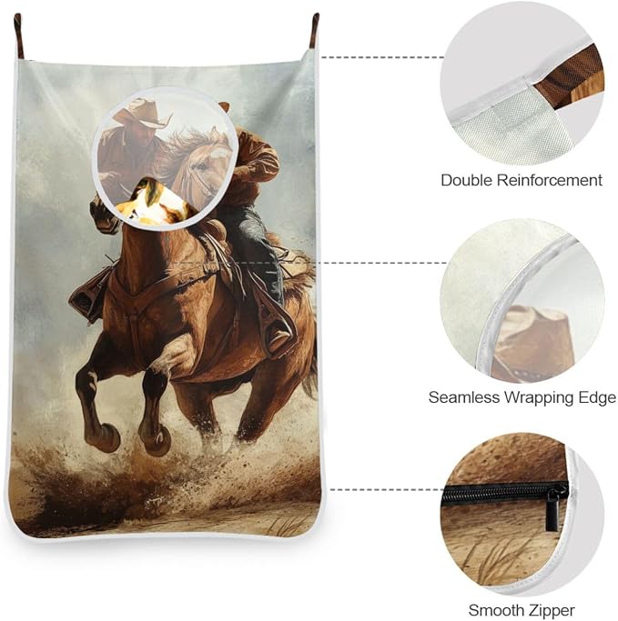 2PCS Hanging Laundry Hamper Bag Over the Door Laundry Hamper Wall Hamper Large - Image 6