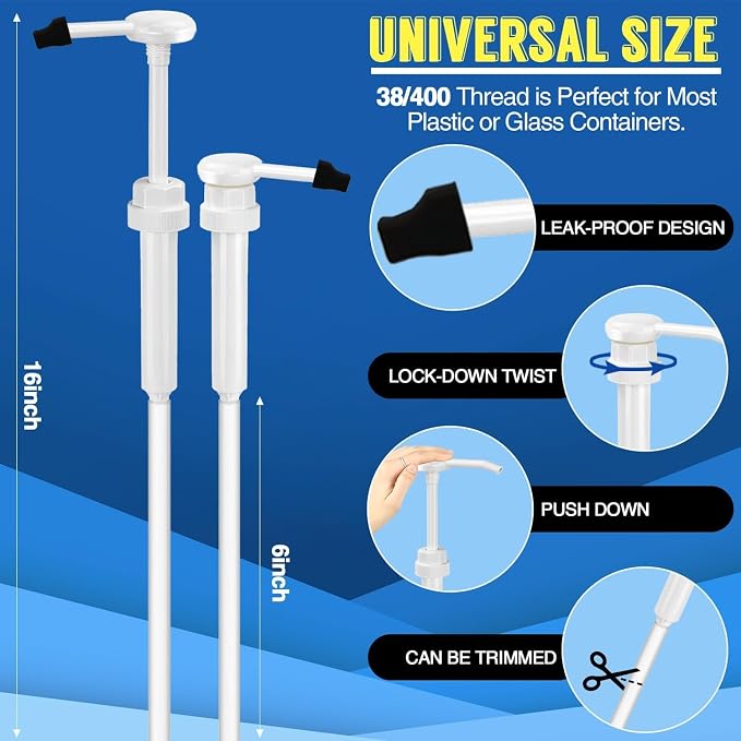 6 Pack 38-400 1 oz 5 Gallon Pump Dispenser - Image 2