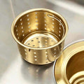Kitchen Sink Drain Basket Only, 3-inch Basket Gold by GZILA