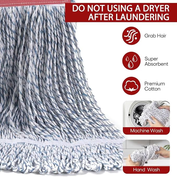 Matthew Cleaning Looped-End Pack of 12 Cotton, 1.25'' Universal Headband Heavy - Image 2