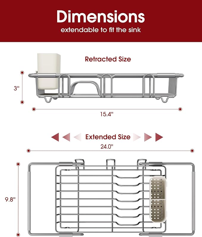 Sakugi Dish Drying Rack in Sink - Image 3