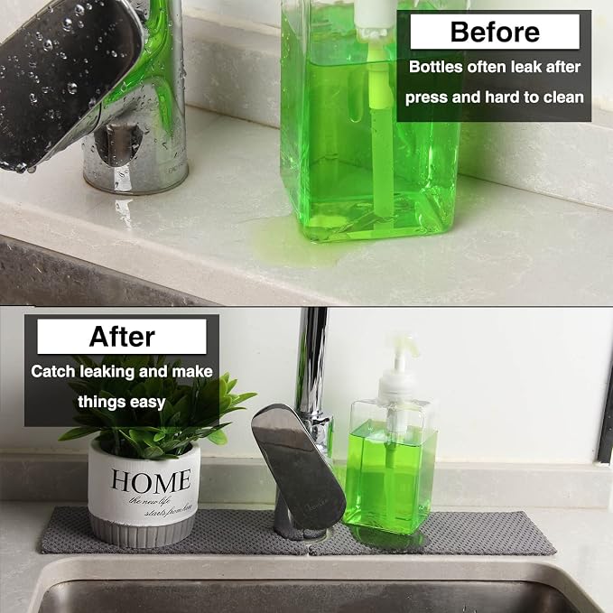 28'' Extended Kitchen Sink Faucet Absorbent Mat, Fabric | Sink Splash - Image 3