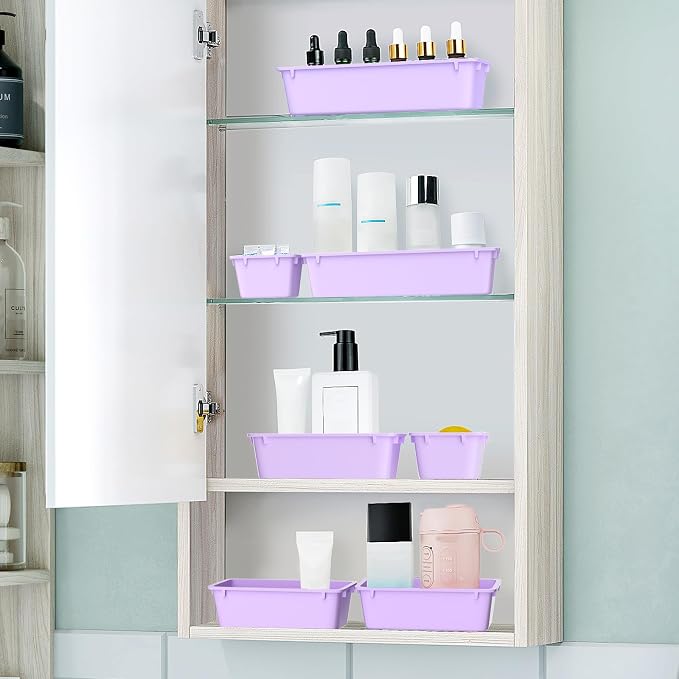 25 PCS Plastic Drawer Organizer Set, Makeup Organizers and Storage Bins | 4 - Image 6