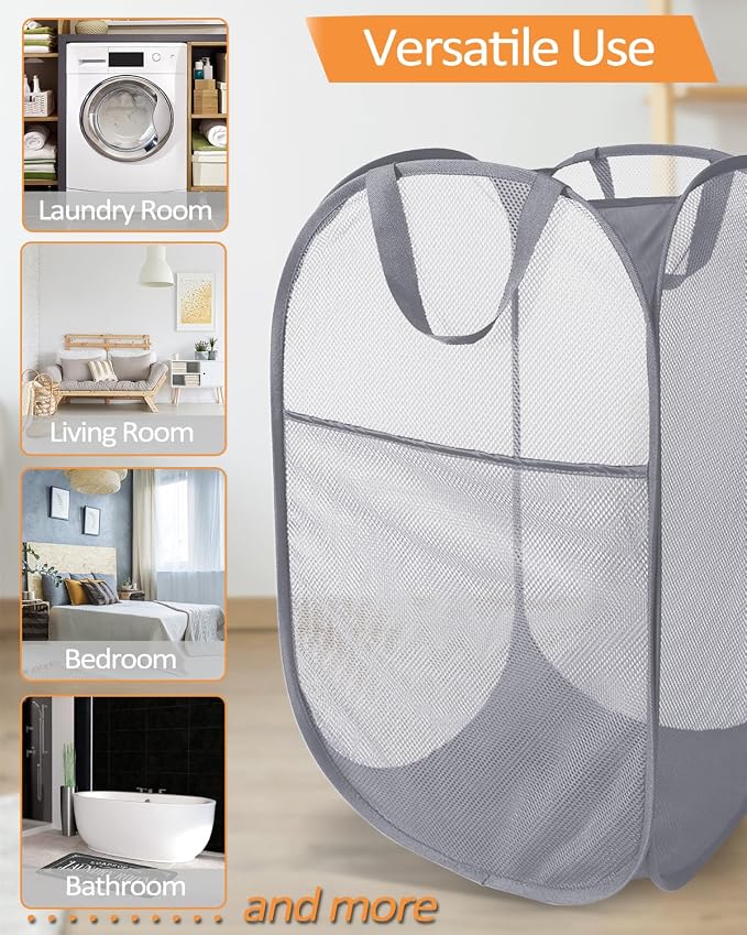 Durable Collapsible Laundry Baskets, Foldable Laundry Hamper - Image 7