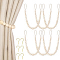 KLOGTSIND Wood Bead Curtain Tiebacks, 6 Pack Curtain Tie Backs by KLOGTSINDDirect