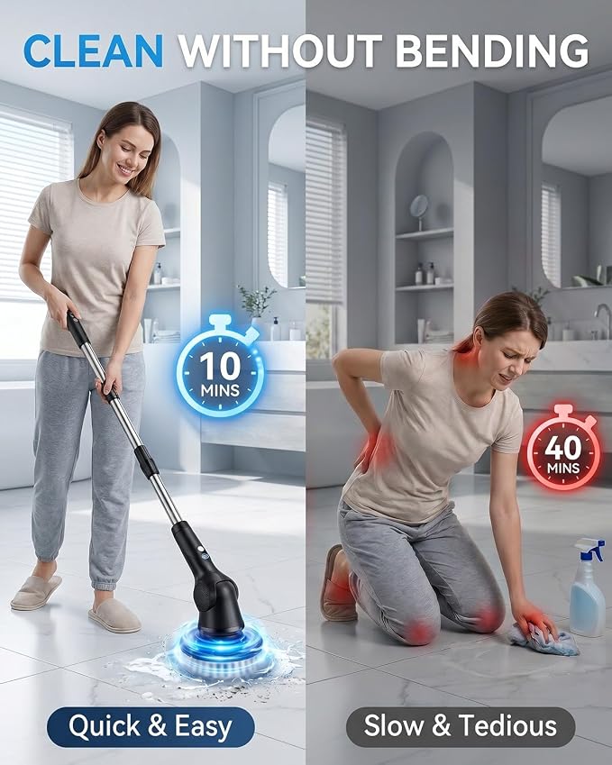Electric Spin Scrubber, 3-Speed Shower Scrubber - Image 3