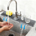 24" Silicone Faucet Mat for Kitchen Sink of The Lastest, Dark Grey | 8° Slope by Unknown