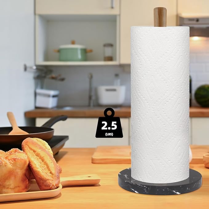 Buruis Acacia Wood Paper Towel Holder - Image 6
