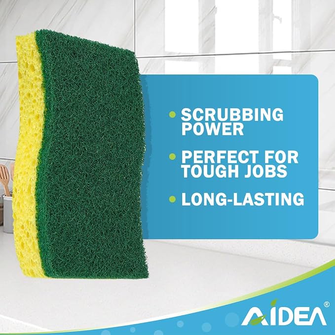 AIDEA Sponges Kitchen, Dish Sponges, Heavy-Duty Scrub Sponge | Kitchen Sponge - Image 3