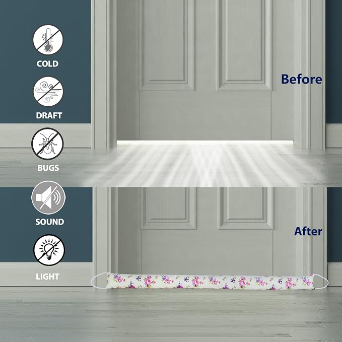 2 Pack 36 Inch 2.8 Inch Wide Slim Under Door Blocker Door Draft Stopper - Image 3