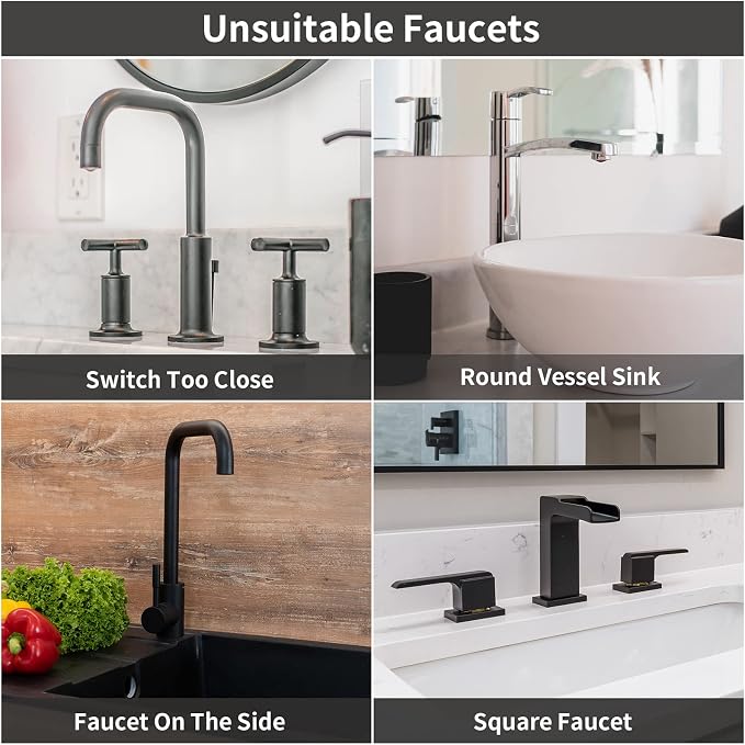 Gosmol Kitchen Faucet Sink Splash Guard Silicone Faucet Mat Clear XXL 30 In | - Image 6