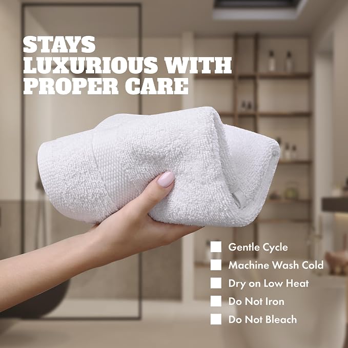 Wealuxe White Washcloths 48 Pack - Image 6