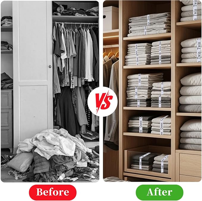20PCS Bed Sheet Organizer Bands, Storage Labels and Sheet Keepers - Image 4