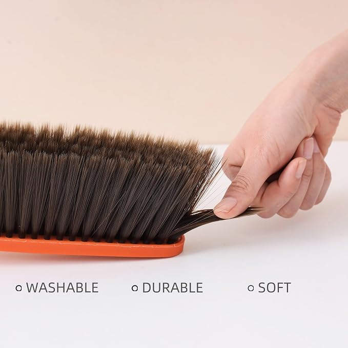 15" Yellow Soft Brist. Hand Broom Brush Bed Sofa Counter Hair Clear | Soft - Image 5