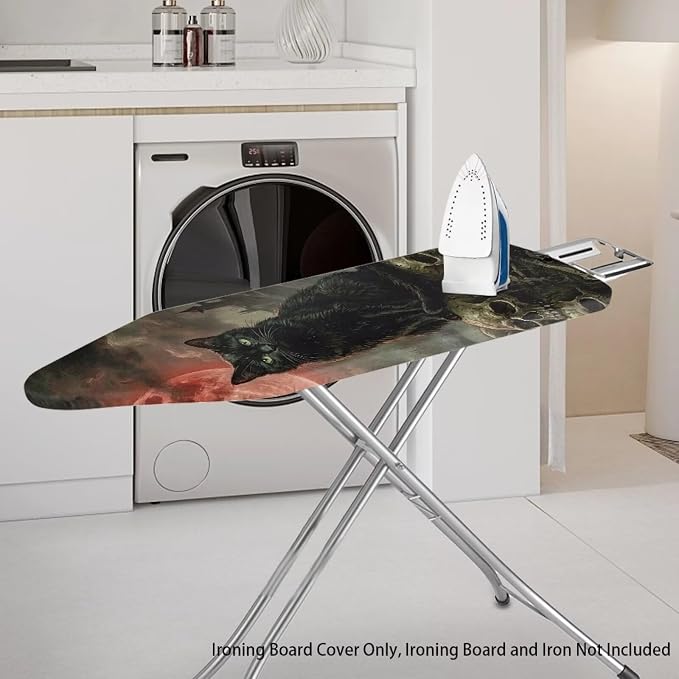 Black Cat Ironing Board Cover Halloween Full Size Scorch Resistant Padding Heat - Image 2