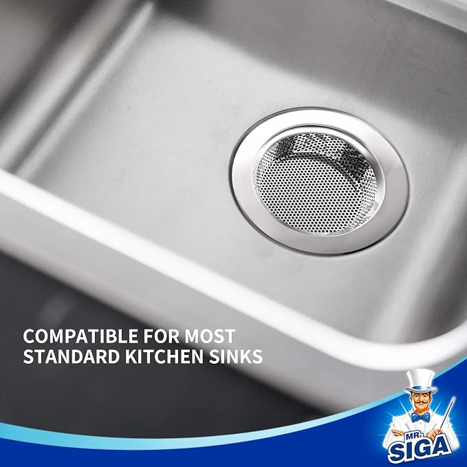MR.SIGA Kitchen Sink Strainer, Stainless Steel Sink Drain Strainer, 3 Pack - Image 8