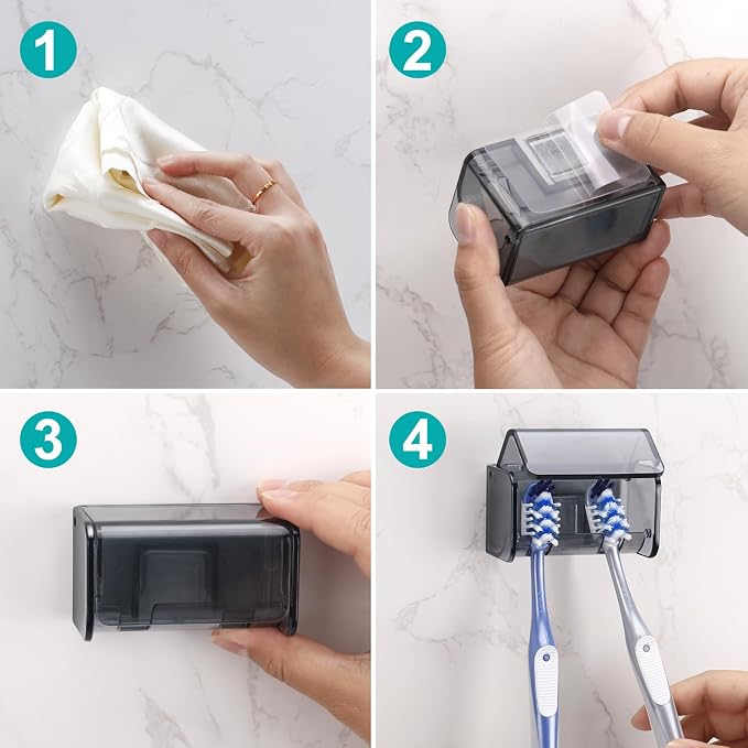 2 PCS Toothbrush Holders Wall Mounted - Image 6