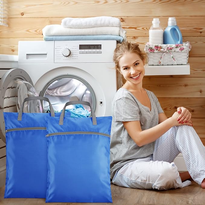 Oudain 2 Pcs Travel Laundry Bags Waterproof Dirty Clothes Bag - Image 6
