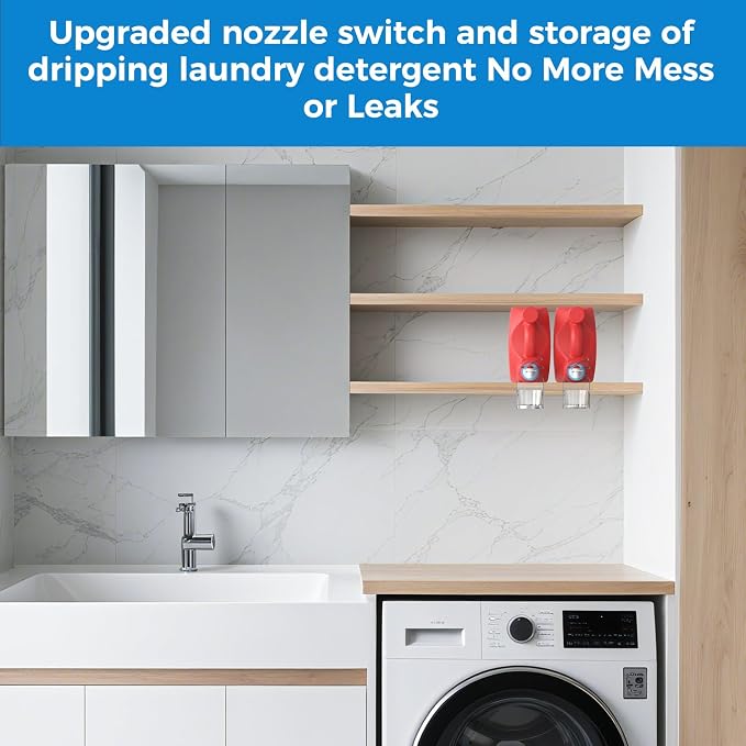 Clear Laundry Detergent Dispenser Cup Holder & Nozzle Force-Saving Switch - Image 4