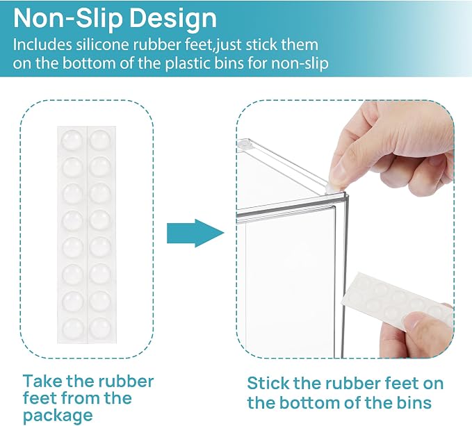 Vtopmart Clear Stackable Storage Drawers, 2 Pack Tall Plastic Organizers | - Image 4