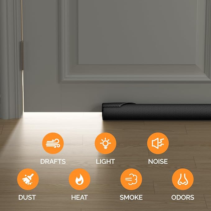 fowong Door Draft Stopper 36", Adjustable Noise Stopper - Image 3