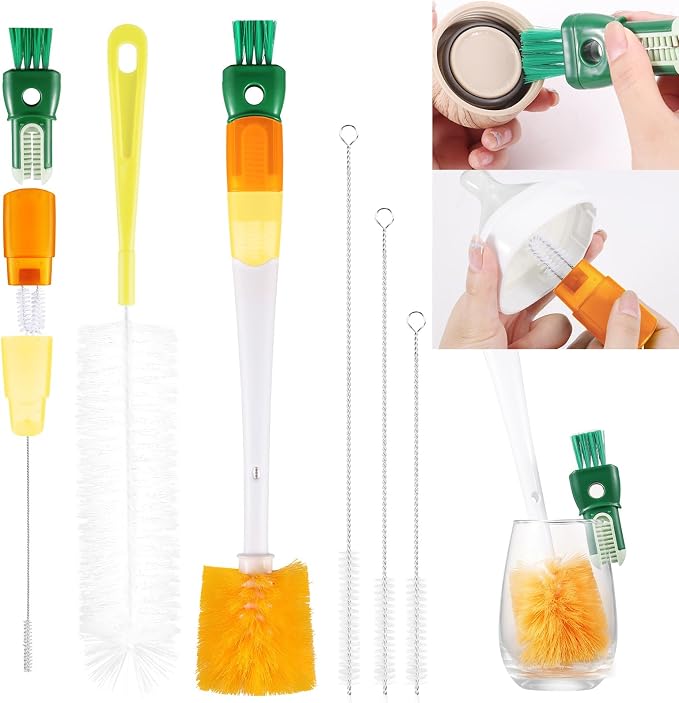 OUTXE 5 Pack Bottle Brush Cleaning Set, 5-in-1 Cup Cleaner Brush | by OUTXE