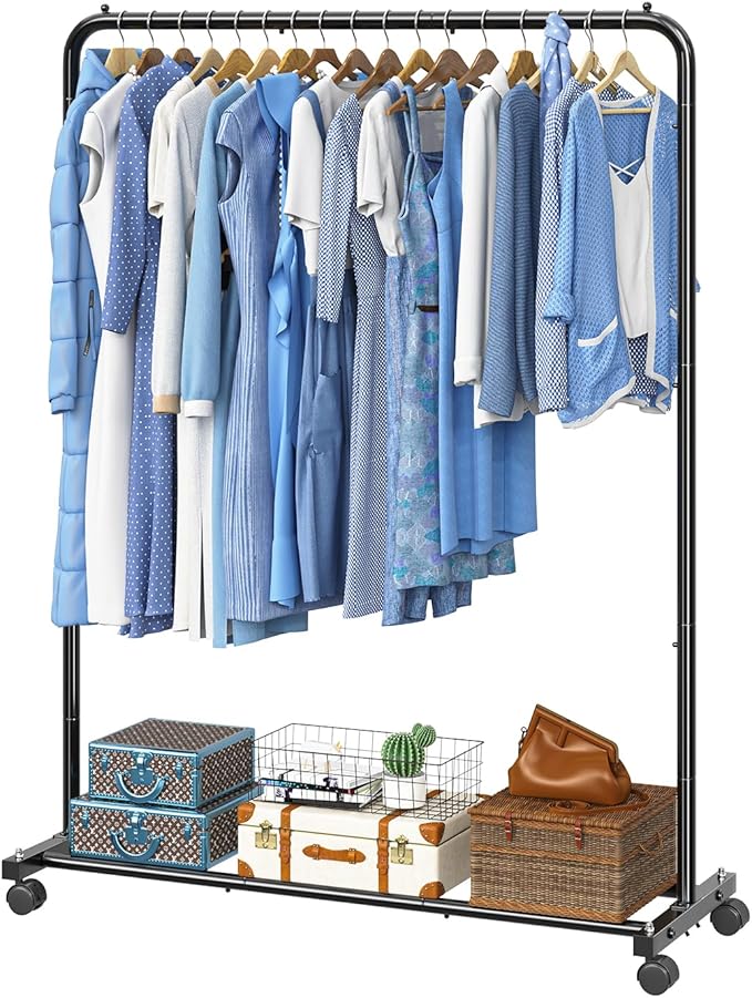 Simple Trending Clothing Rack, Portable Garment Rack, Clothes Rack, Bottom Shelf by SimpleTrending