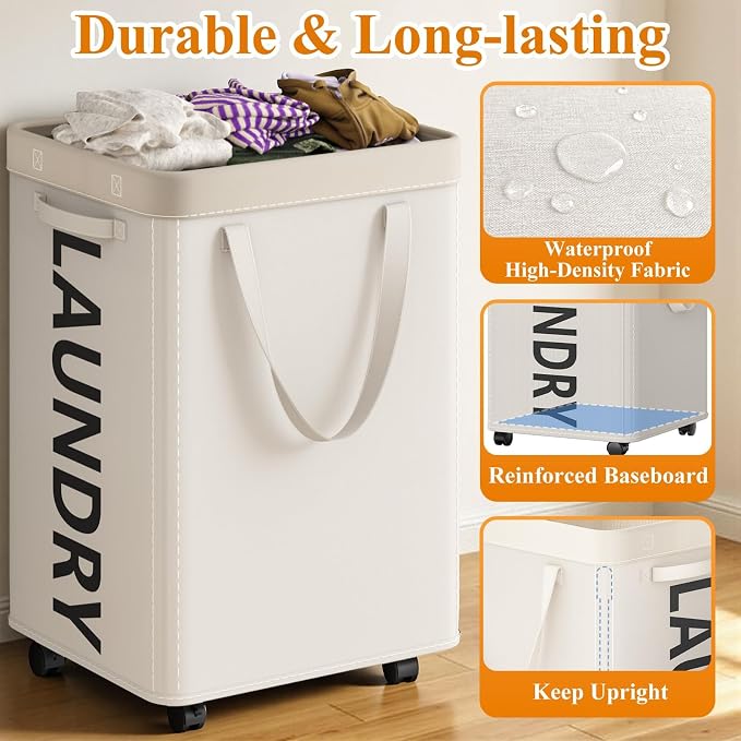 Optish 140L Extra Large Laundry Basket - Image 6