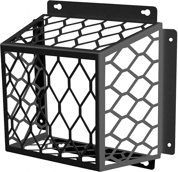 Dryer Vent Bird Guard – Steel Exhaust Vent Cover for 3" to 4" Dryer & Bathroom Vents, Keeps Birds and Small Animals Out, Galvanized Metal Cage, 7"x7"x5" (Black-1PCS)